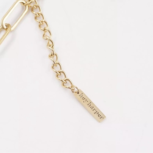 Hey Harper 'Boss' Gold Paperclip Chain Necklace (Length: 41cm-46cm) - Picture 11 of 14